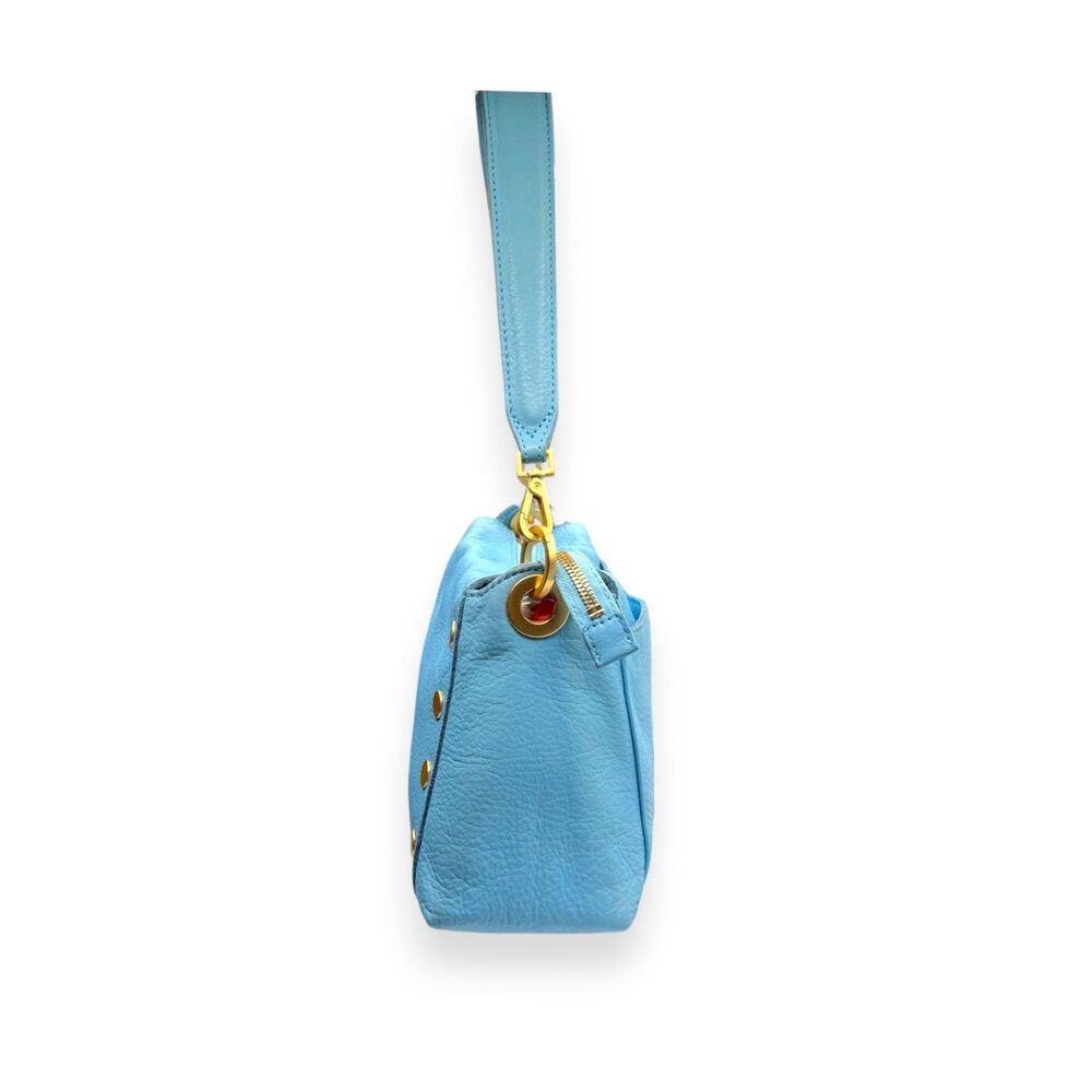 Hammitt Bryant Medium Sea Sprite Blue Leather Crossbody Shoulder Bag EUC - Picture 10 of 15